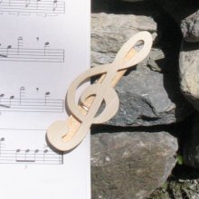 handmade solid maple wood treble clef gift clip for musicians